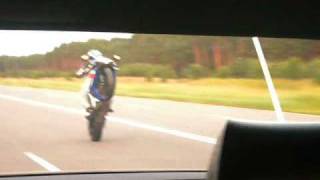 Suzuki gsxr 750 speed wheelie total burnout