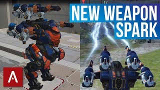 War Robots Test Server 3.9: New Light Weapon Spark | Spark Gameplay (Different Setups)