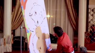 Танцующий Художник, Полотно. Dancing Artist, Painter, Танцующее полотно