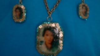 DEMI LOVATO COLLAR ARETES ARCILLA, FIMO, PASTA sublimando
