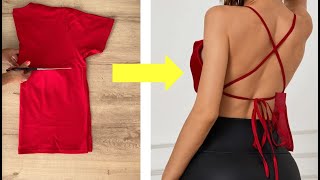 4 MANERAS DE RECICLAR TU ROPA VIEJA, HACER ROPA - 4 DIY CLOTHES IDEAS TURN YOUR OLD CLOTHES INTO NEW