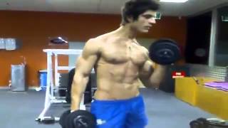 Zyzz in Gym - Arms Day - RARE free weights workout