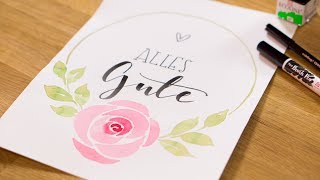 Dein Tutorial "Blumenkranz" | Video zum Buch: "Handlettering Watercolor"