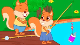 Famille d'Écureuil - Pêche Amusante Animé 2022 en Français