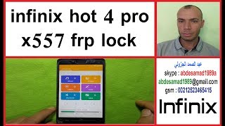 infinix hot 4 pro x557 frp lock Bypass Google Account