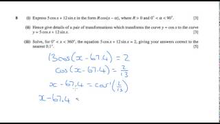 OCR Core 3 June 2006 q8iii - A2 Maths - Trigonometry