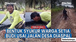 37 Tahun Menderita, Viral Warga Cium Aspal yang Baru Dibuat di Desanya