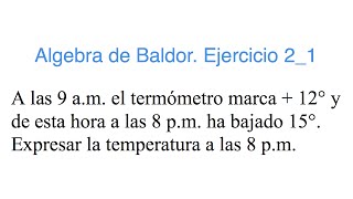 Algebra de Baldor. Ejercicio 2_1 solucionado