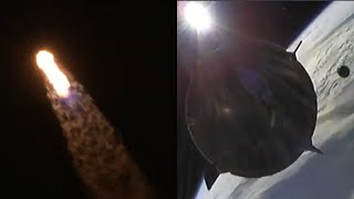 SpaceX Crew-2 launch and Falcon 9 first stage landing