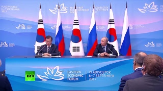 Владимир Путин и президент Южной Кореи подводят итоги переговоров на полях ВЭФ