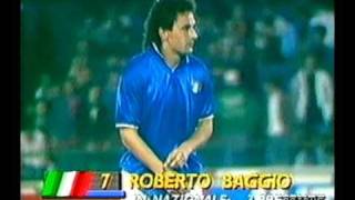 BAGGIO - 1 goal against Uruguay 1989 (Friendly)