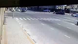 Грозный 20 08 2018 Наезд на инспекторов ГАИ Чечня