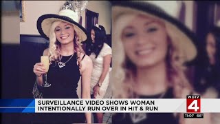 Surveillance video shows woman intentionally run over in hit-and-run