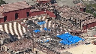 続く立ち入り規制、残るがれき　首里城