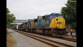 1080p60 HD: A Rare CSX YN2 SD70MAC & Canadian Invaders on the Atlanta Terminal - August 20, 2018