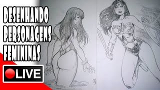 DESENHANDO PERSONAGENS FEMININAS (LIVE ) Eric Blake Art