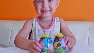 Распаковка Яйца сюрприз Choco toys свинка Пеппа | Surprise eggs Choco toys with Peppa pig unboxing