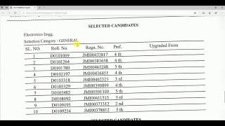 JMI SPOT 2ND LIST OF DIP.ENGG. 2019-20