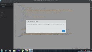 Live Preview error in Brackets(100% working)