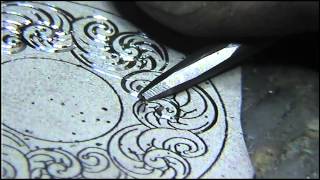Hand Engraved Sterling Silver Scrollwork by Shaun Hughes