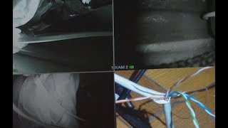3 камеры наблюдения + питание по витой паре, 10m. Тест.