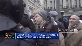 Demo Ricuh Tuntut Pembebasan Pemimpin Oposisi Rusia