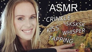 ASMR FALL RAMBLE WHISPER CRINKLE TAPPING SKSKSK KISS SOUNDS