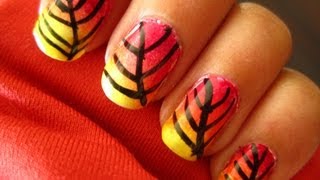 NEW Fall Leaves Nail Art