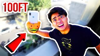 Can SQUISHY TOYS Protect iPHONE X From 100 FT DROP!