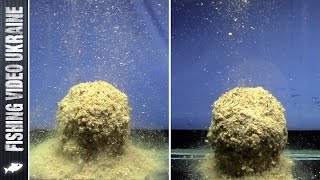 Как влияет сито на поведение прикормки в воде | Наглядный эксперимент | 1080p