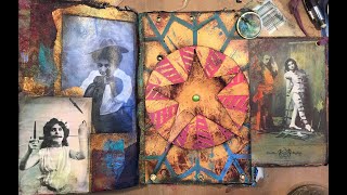Shooting Star layout part 2 (2of2,) Circus Altered Book, Spinner pocket page