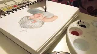 BTS Suga Watercolor Speed paint