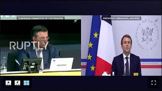 Macron points to 'illiberal' democracies, manipulation by 'authoritarian powers' as threats to EU
