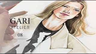 How to draw a fashion portrait / Louis Vuitton SS19