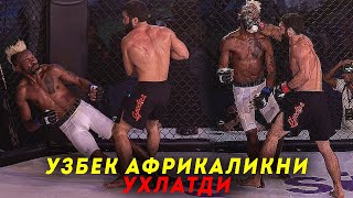 Ана халос! Узбек Африкаликни Дахшатли Нокаутга учратди / Футкатбек Ёкубов