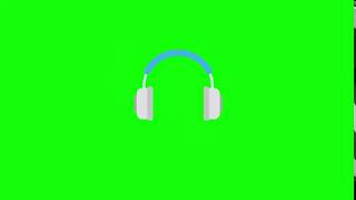 Музыкальные футажи на хромакее:  наушники/HEADPHONE