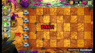 toturial  memenangkan pvz 2 versi 4.2.1 jurasic mars level 1.old version.