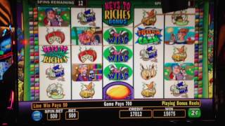 STINKIN' RICH SLOT MACHINE BONUS 2 Cent Denomination MAX BET Nice Bonus!