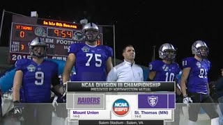 Div. III Football Championship - Mount Union vs St Thomas