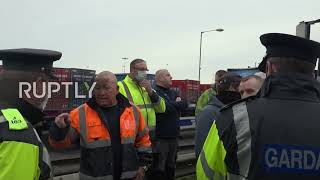 Ireland: Truckers blockade Dublin Port to protest rising fuel prices