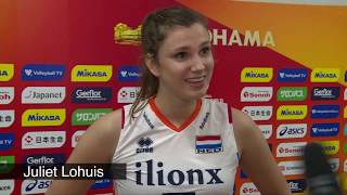 WK Volleybal Vrouwen, Nederland - Mexico, post match interviews