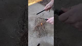 Right Way to Use Ferro Rod Fire Striker #shorts #camping