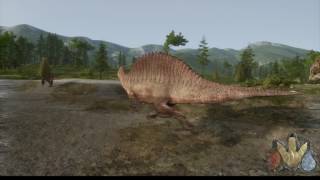 The Isle: SPINOSAURUS LIFE + HUGE BATTLE! + TRYING TO GLITCH