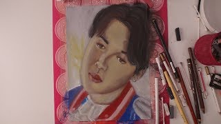 [SPEED DRAWING]BTS JIMIN portrait in pastel