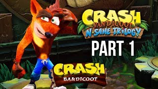 Crash Bandicoot N.Sane Trilogy Gameplay Walkthrough Part 1 - CRASH BANDICOOT 1 (PS4)