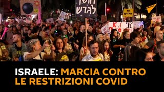 Israele: manifestanti marciano contro le restrizioni Covid-19