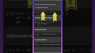 Cambiar orden de columnas en un dataframe de Pandas | Python en menos de 60 segundos | Shorts