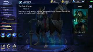 Mobile legends Bang bang new update leamord new hero rework skin