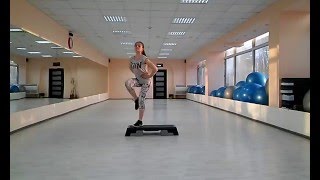 Степ аэробика для начинающих | Step aerobic for beginners | Интервальная тренировка | Interval