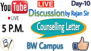 BHU Counselling Letter & Discussion by Rajan Sir Day-10